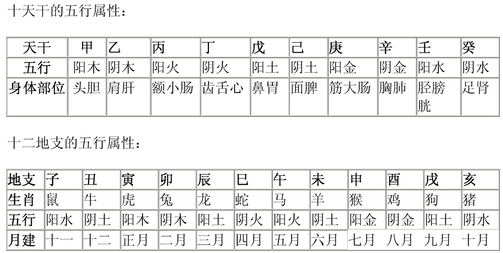 地支五行对照表图_地支五行_地支五行对照表金木水火土