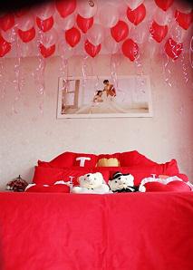 结婚房间布置图片气球_结婚房间布置简单图片_结婚房间布置